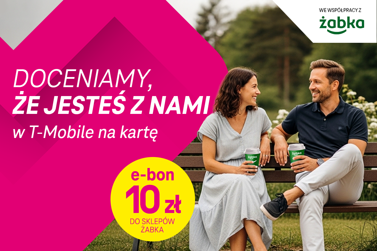 W T-Mobile na kartę odbierzesz 10 zł do Żabki za staż – rusza wiosenna edycja!