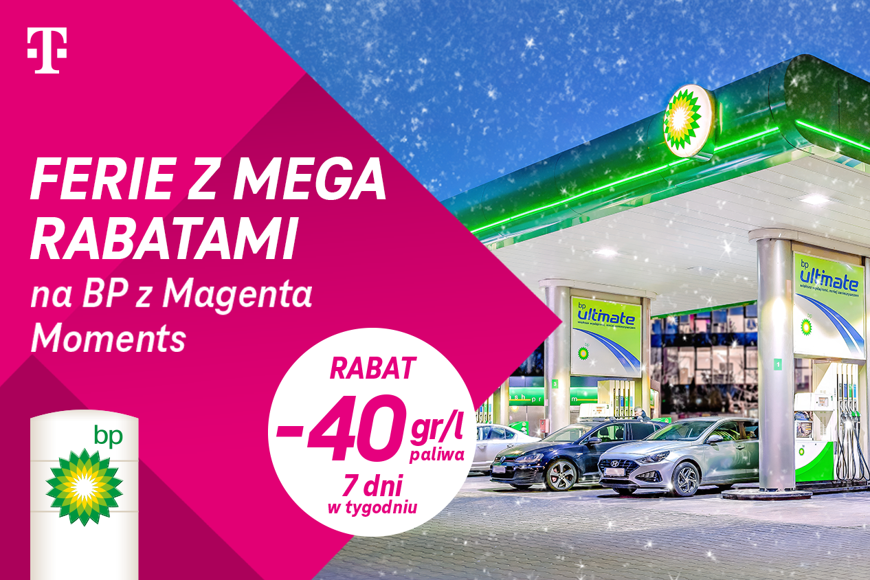 Większe oszczędności i przyjemniejsze podróże w zimowe ferie dzięki rabatom w Magenta Moments od T-Mobile dostępnym na stacjach bp!