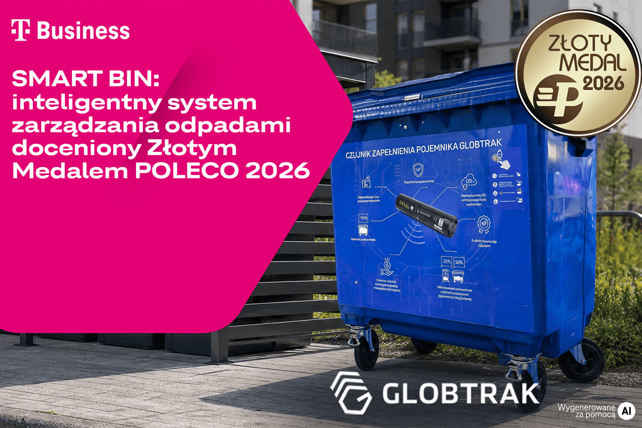 SMART BIN ze Złotym Medalem POLECO 2026. T-Mobile i GLOBTRAK łączą IoT z gospodarką odpadami