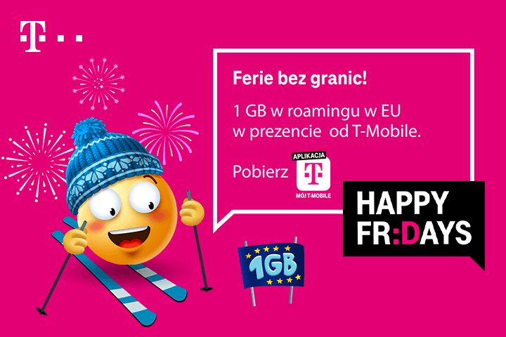 Odbierz bezpłatny pakiet 1 GB w roamingu UE od T-Mobile