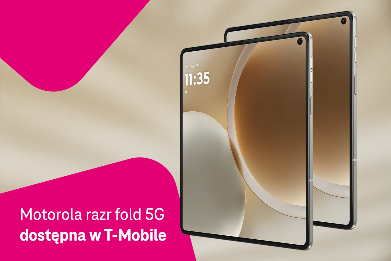 Motorola razr fold 5G w T‑Mobile. Ikona nowej generacji dostępna w przedsprzedaży magentowej sieci