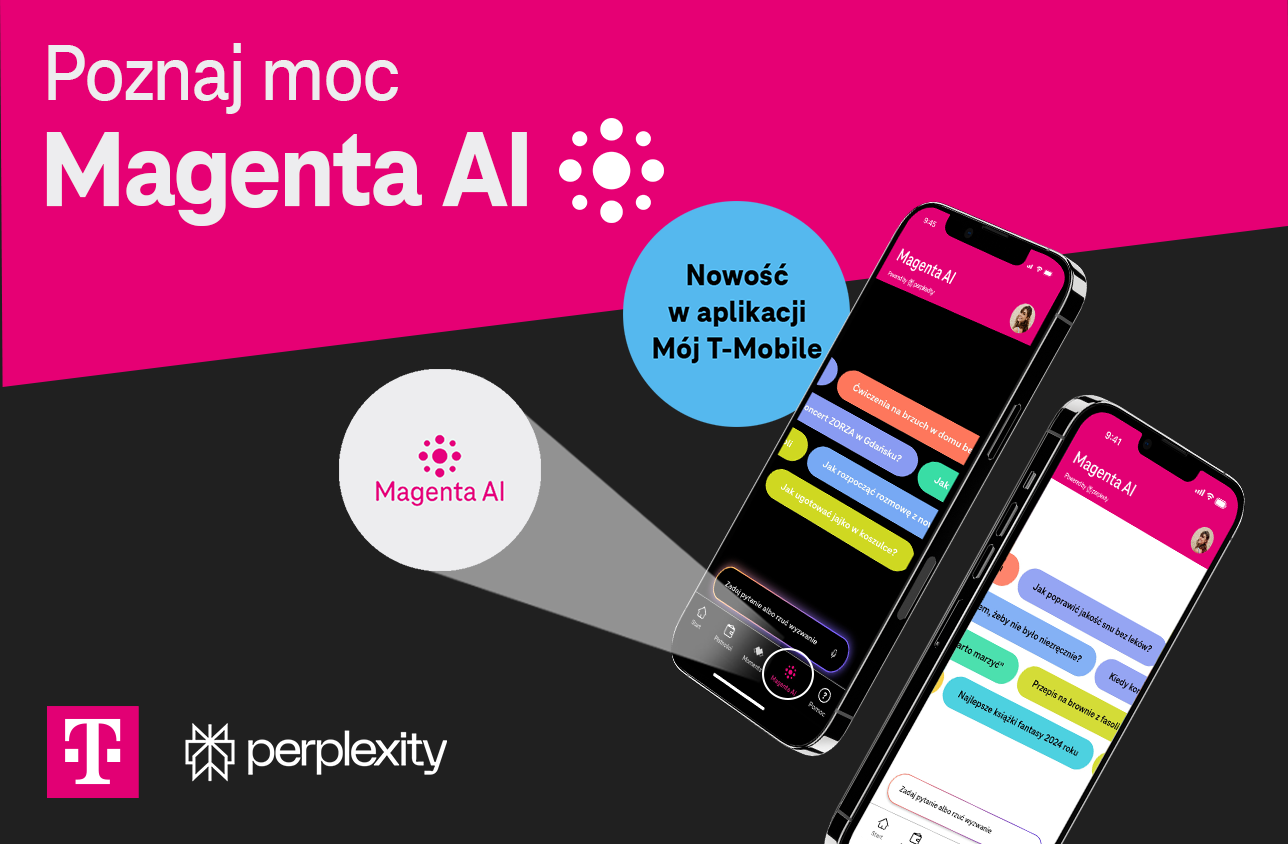 Wirtualny asystent w zasięgu ręki – T-Mobile oferuje w swojej aplikacji nową usługę Magenta AI od Perplexity