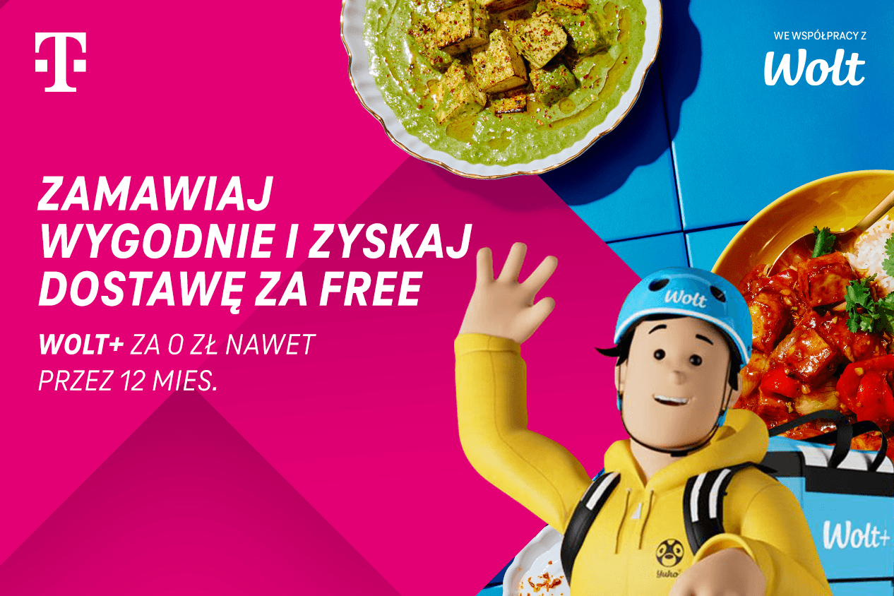 Darmowe dostawy z Wolt nawet przez 12 miesięcy w Magenta Moments od T-Mobile