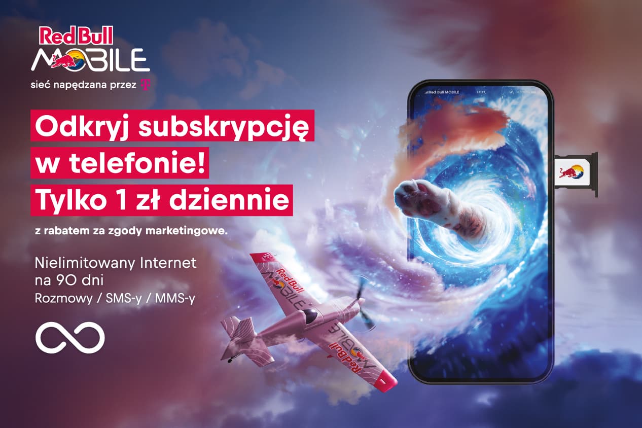 Leć na koniec internetu już za 1 zł dziennie z ofertą od T-Mobile i Red Bull MOBILE