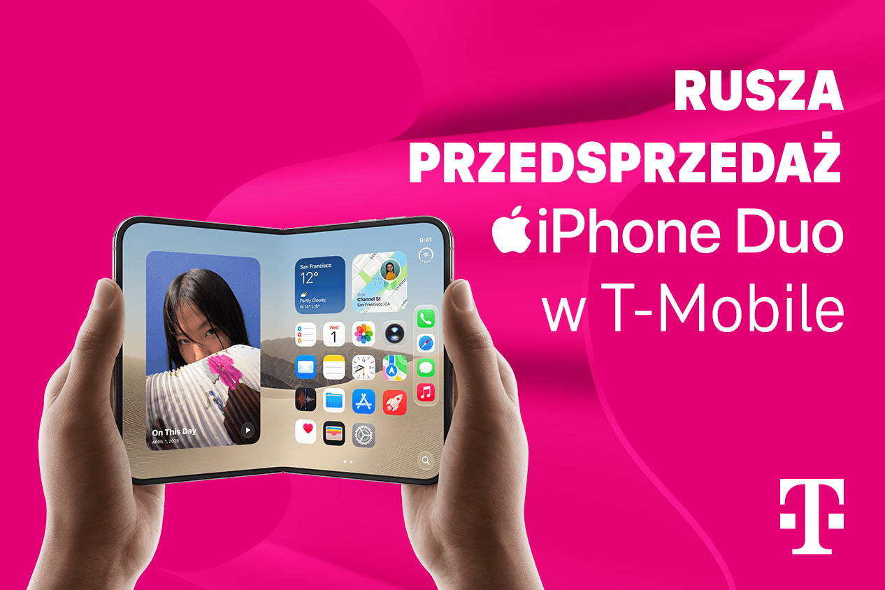 Złóż go. Ustaw go. Postaw go. iPhone Duo w przedsprzedaży w T-Mobile!