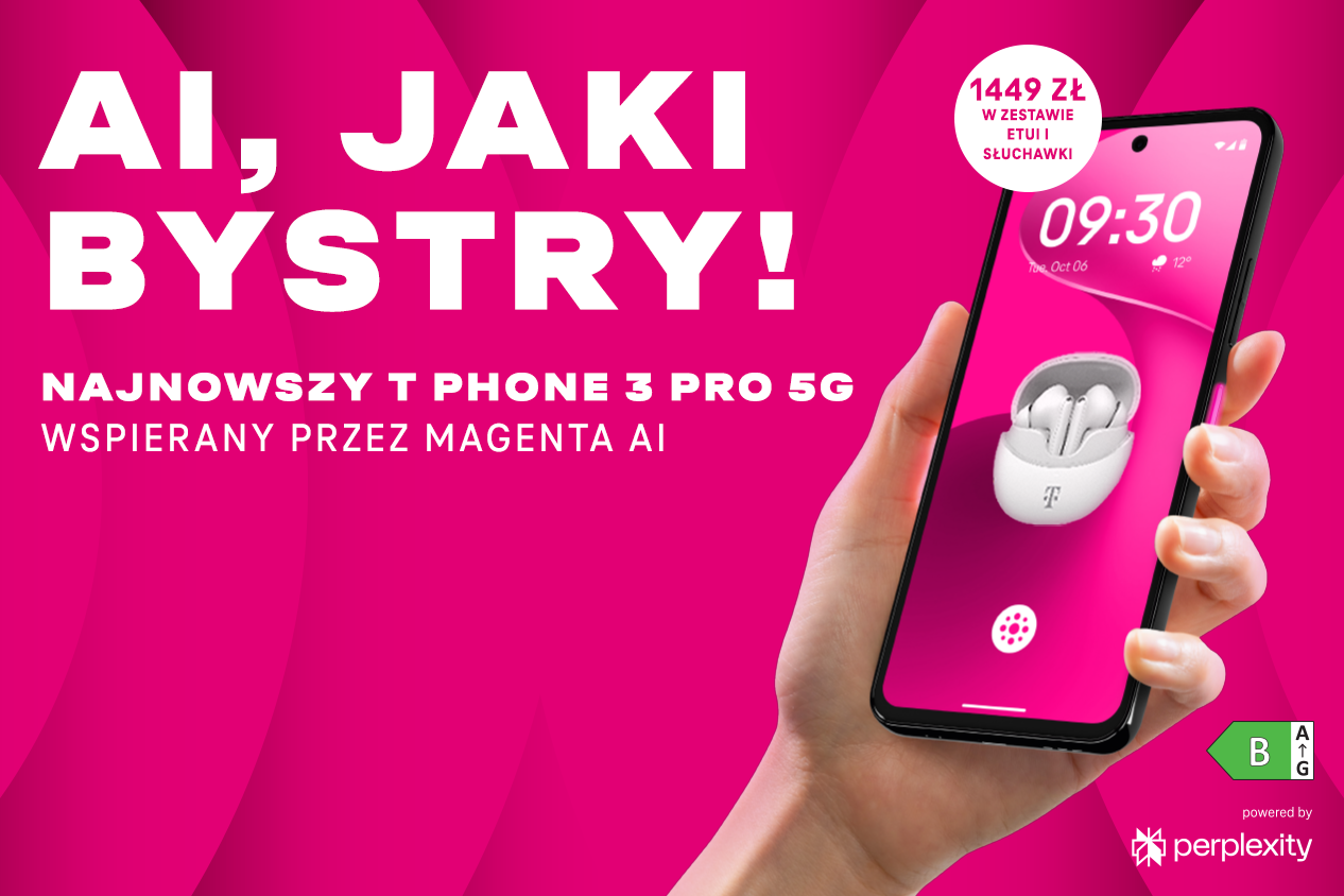 Rodzina urządzeń AI T-Mobile powiększa się – nowy T Phone 3 Pro już dostępny