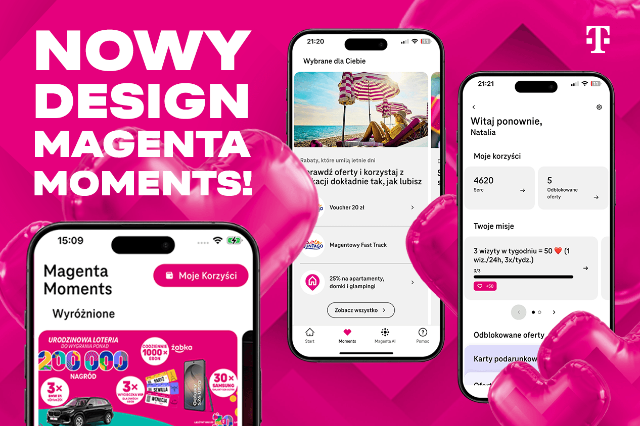 T-Mobile odświeża Magenta Moments. Jeszcze łatwiejszy dostęp do benefitów w aplikacji Mój T-Mobile