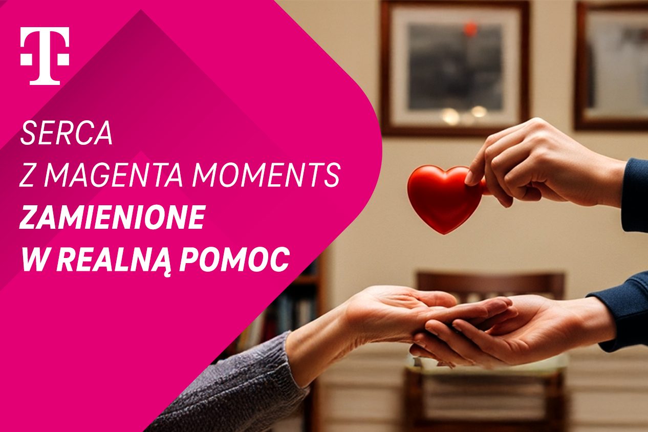 Serca z Magenta Moments zamienione w realną pomoc. T-Mobile i Fundacja TV Puls "Pod Dębem" przekazują laptopy do Domów Pomocy Społecznej